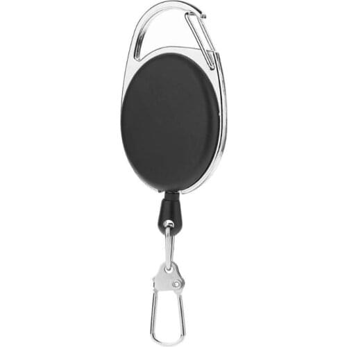 1 Pcs Fly Fishing Tool Zinger Retractor Keychain Badge Holder Retractable Reel Recoil Carabiners Clip Fishing Accessories