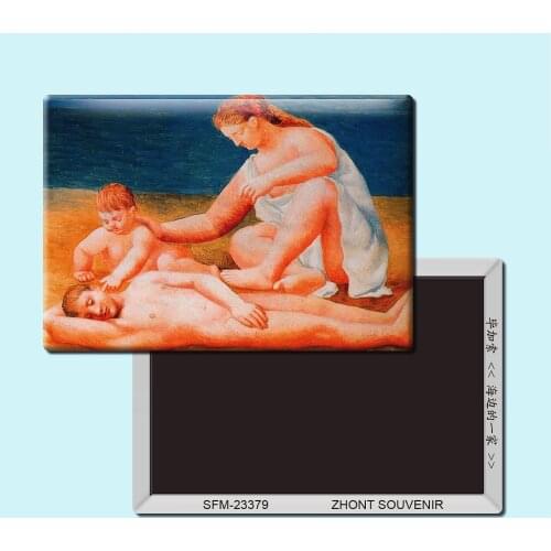 Picasso paintings “A family by the sea”,Souvenirs of gifts for friends Magnetic refrigerator 23379