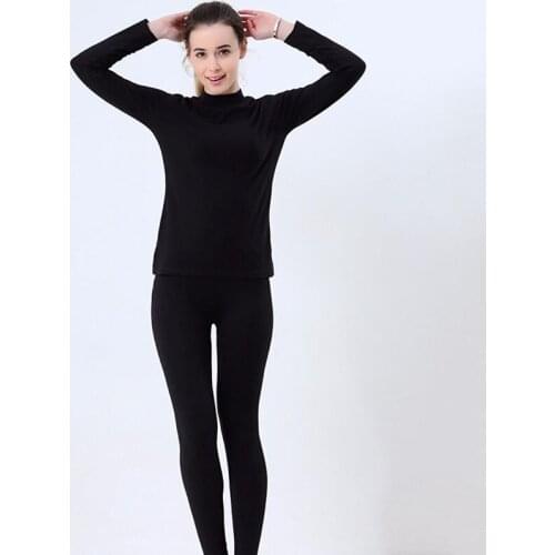 Ladies' high-necked thermal underwear sets are shapely and elastic