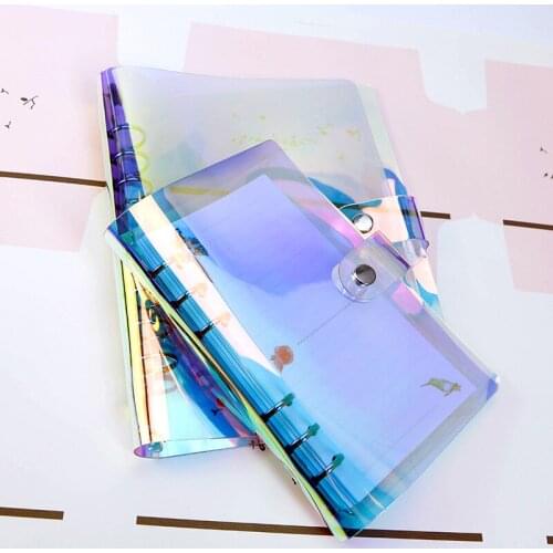 Korean Colorful Combination PVC 6 Holes Note Book Cute Travelers Loose-leaf Notebook