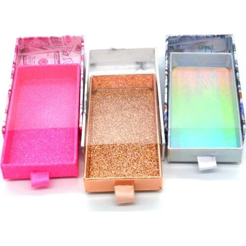 10/pack wholesale eyelash packaging box lash boxes packaging faux mink lashes faux cils magnetic drawer case bulk vendors