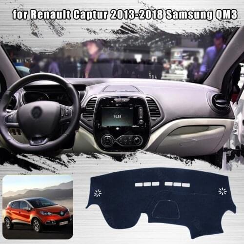 Car Dashboard Cover Mat Sun Shade Pad Instrument Panel Carpets Anti-UV for Renault Captur 2013-2018 Samsung QM3 Accessories