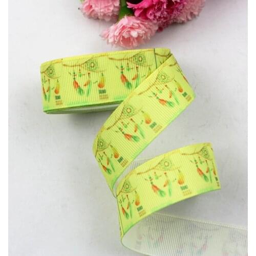 Dreamcatcher printed grosgrain ribbon 75/38/25/22/16 10/25/50 yards wedding decorative ribbons DIY craft webbing