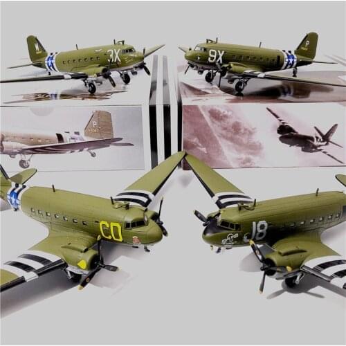 1/100 C47 Transport 75th Anniversary of The Battle of Normandy with The 101st Airborne Division plane Model Diecast Model