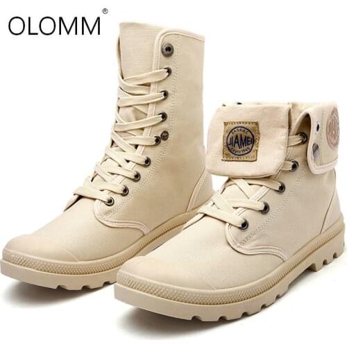 Mens Retro Casual Martin Boots High Top Canvas Shoes Tooling Boots High Top Sneakers Two Wear Casual Shoes Men