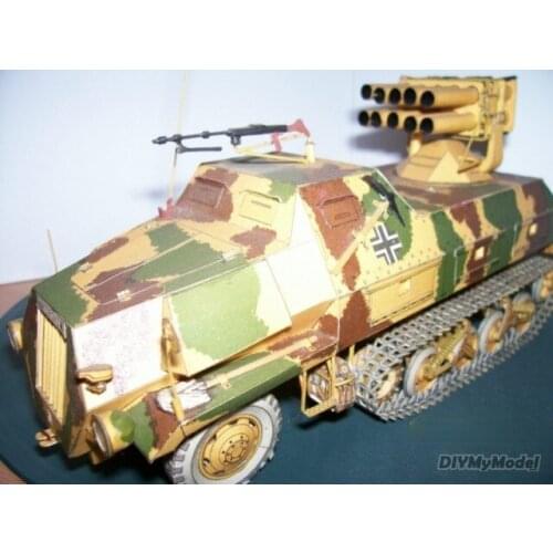 DIYMyModeI German sdkfz 4-1 Opel Multiple Rocket Launcher DIY Handcraft Paper Model KIT Handmade Toy Puzzles Gift Movie prop