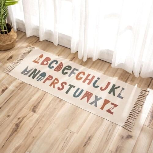 National wind Su De Nordic contracted cotton carpet door MATS bedroom bed MATS sitting room tea table mat