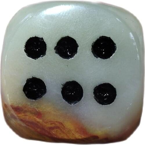 1pcs 3*3*3cm natural Afghanistan jade dice Entertainment toys for friends Childrens toys home decoration