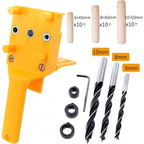 Multiple Sets Choice-Woodworking straight hole puncher 6-10mm ABS plastic hand-held wood hole puncher woodworking locator