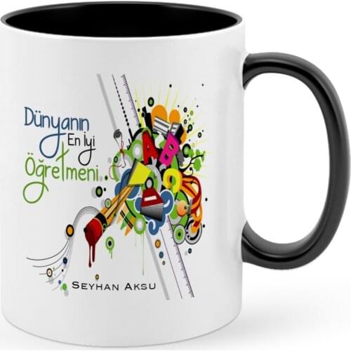 Personalized World Best Teacher Black Mug Cup-27