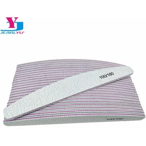25pcs Plastic Nail Files For Manicure 100/180 Strong Thick Sandpaper Sanding Nails File Buffs Buffing Grey Boat Nail Care Tool