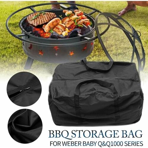 Portable Storage Carry Bag 74*57*43cm BBQ Storage Black Carry Charcoal Grill Duffle Bag For Weber BABY Q&Q1000 Series Practical