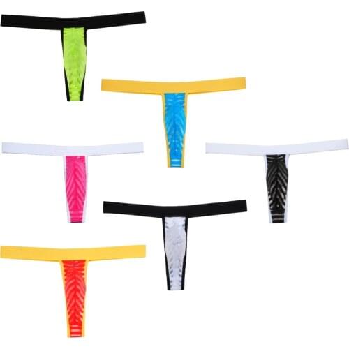 See-Through Mesh Transparent Sexy Bikini Mens Underwear Thongs G-Strings Smooth Soft Elastic Male Thong Underwear Men Underpants