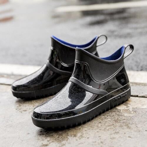 Fashion Couple Rain Boots Platform Rain Shoes Men Waterproof Work Silicone Shoes Women 2021 Slip on Rain Shoe Man Botas Hombre