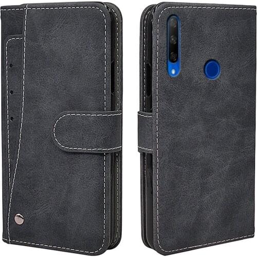Luxury Flip Leather Case For Huawei Honor 9X Pro Lite Premium Case Vintage Wallet TPU Silicone Business Phone Cover Coque