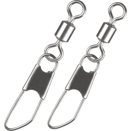 10pcs Fishing Rolling Swivel Copper plus stainless steel fishing Accessories Connector Link fishing snap Type A pin swivels