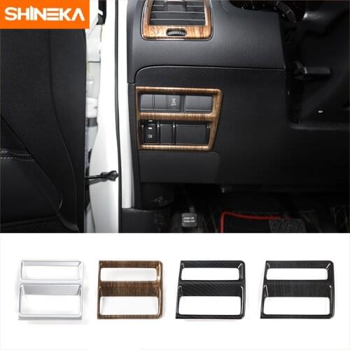 SHINEKA Best Sales Car Head light Switch Decorative Cover Frame Trim for Nissan Patrol 2017 ABS Car Accessories