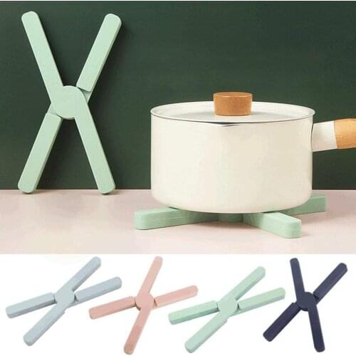 Silicone Table Mats Placemat Small Rotatable Solid Color Table Heat Insulation Pad for Home Restaurant Coffee Shop