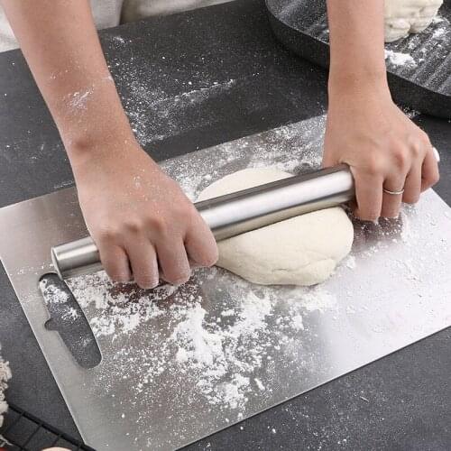 304 Stainless Steel Rolling Pin Kitchen Accessories Gadgets Household Items Kitchen Utensils Noodle Sticks Baking Tools