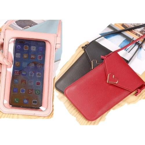 Transparent Touch Screen Retro Simple Mobile Phone Bag 2020 Women Chain Messenger Bags Small Flap Bag 7 inch Mini Shoulder Bag