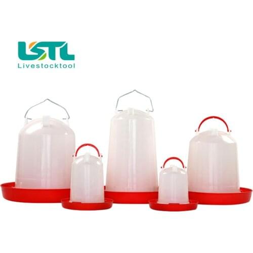2 Pcs Poultry Water Bucket 750ML/1.5L/6L Chicken Drinking Fountain Barrel Water bucket Quail drinking Bird equipment Feeder