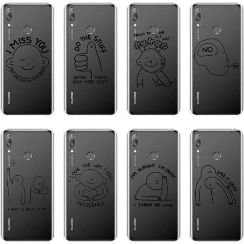 Back Cover For Huawei Y7 Y6 Y5 2019 Silicone Soft Funny Quotes Cute Text Case For Huawei Y9 Y7 Y6 Prime Pro 2019 Phone Case
