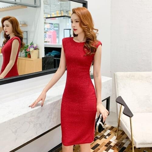 New Spring Women O Neck Sleeveless Dresses High-end Bandage Vestidos Elegant Women Velvet Dress Office Bodycon Wrap Midi Dresses