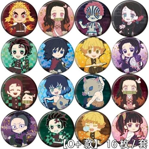 1pc 58mm Anime Demon Slayer Kimetsu No Yaiba Mugen Ressha Badges Brooch Round Button