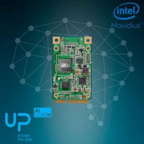 1 pcs x UP AI Core X Movidius Myriad X VPU 2485 mini PCIe Compatible with UP Squared & any SBC with mini-PCIe interface
