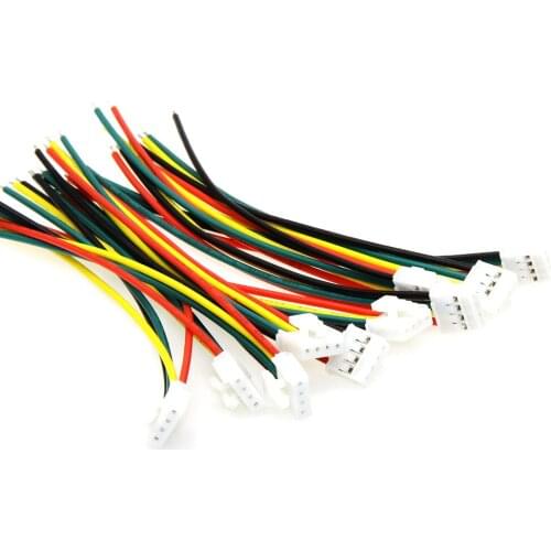 10pcs/Lot XH2.54 4P Wire harness Cable Single head electronic line 4PIN 10CM