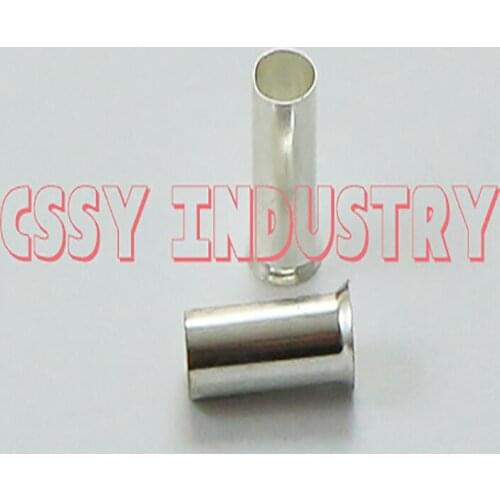 100pcs Tube naked Bare End 25-120mm2 EN25-16,35-16,50-20,70-20 90-25 120-30 Cold-pressed Tubular Terminal