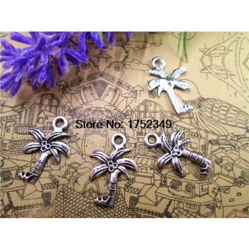 25pcs-- Tree charms, Antique Tibetan silver coconut charm Pendants, Tree of life, coconut tree, 22x16mm