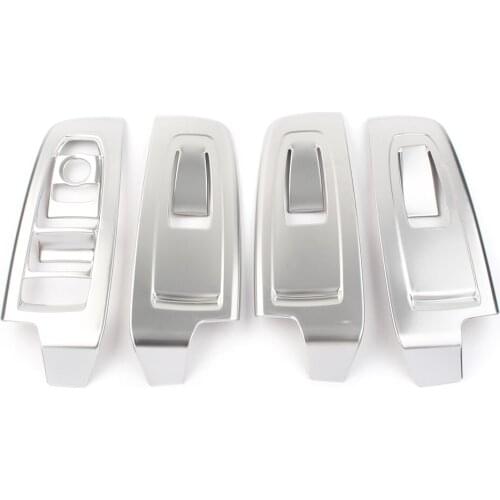 4Pcs Car Window Lift Switch Panel Trim Interior Decoration Cover Trims For Subaru Forester 2019-2020 RHD