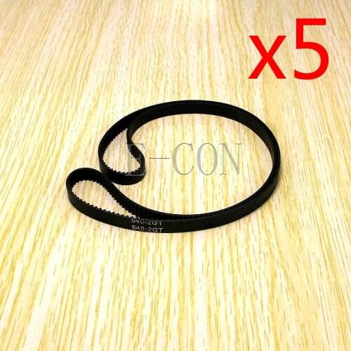 5pcs/lot 540-GT2 Loop Timing Belt Width 6mm GT2 Belt Rubber Fiberglass Inner Length 540mm 270 Teeth for GT2 Timing Pulley