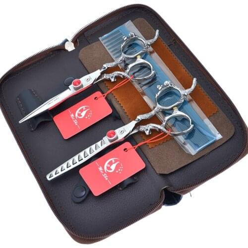 6.0" 7.0" Hair Scissors Steel 440c Hair Cutting Scissors Barber Thinning Shears Professional Hairdressing Scissors Set A0163A