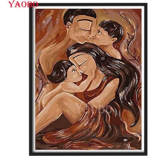 5d diy diamond mosaic sale Abstract happy sweet family diamond painting cross stitch kits embroidery rhinestone home decoration