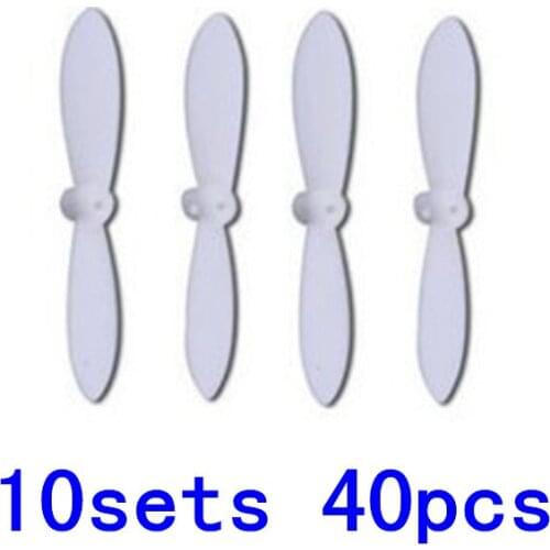 White 10set=40pcs Cheerson CX-10 CX10 Main Blade for Hubsan Q4 H111,JXD-395,LS111,U207 RC Quadcopter