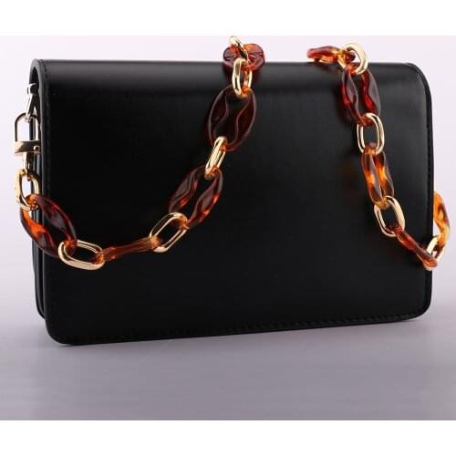 Acrylic Chain Resin Bag Chain Fish Bone Chain Handmade Shoulder Bag Bag with Hanging Neck Chain Jewelry Accessories