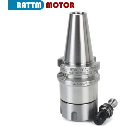 1 pc Spindle BT30 Tool holder BT30-ER25 70L with Pull Studs
