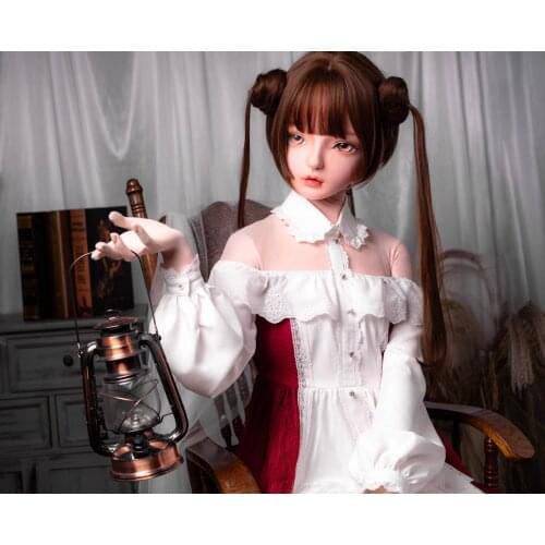 Dollkii 42) Women Girl Silica Gel Cosplay Transsexual Half Head Kigurumi Mask Party Crossdresser BJD Doll Mask