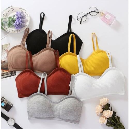 Cotton Sports Bras Women Jogging Gym Push Up Solid Sports Bra Women Fitness Running Sports Bra Girl Underwear Yoga Sport Tops