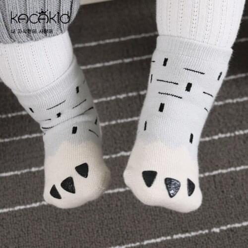 KACAKID Winter Thick Looped Unisex Children Socks Animals Kids Boys Girls Baby Socks Anti-slip Kids Boys Girls Baby Socks Ka1094
