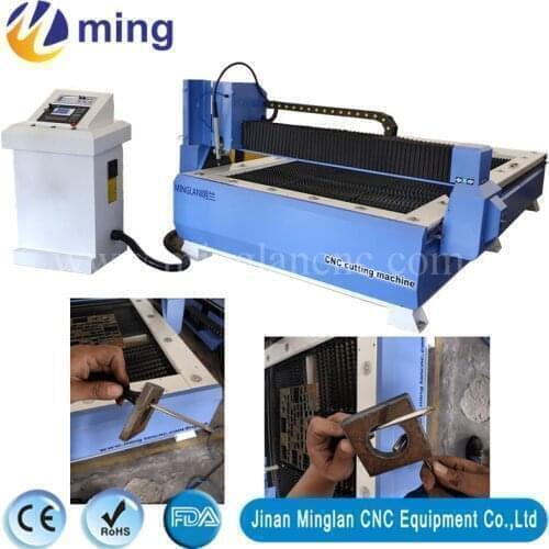 China supplier jinan minglan 1300mm*2500mm cnc plasma cutting machine