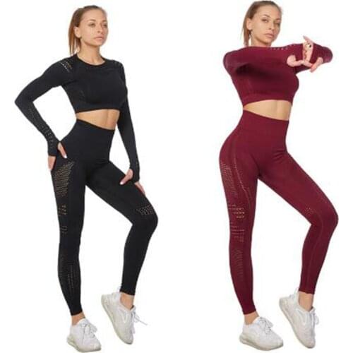 2020 Hot Selling Women Fitness Clothing Sport Wear Long Sleeve Yoga Suit
