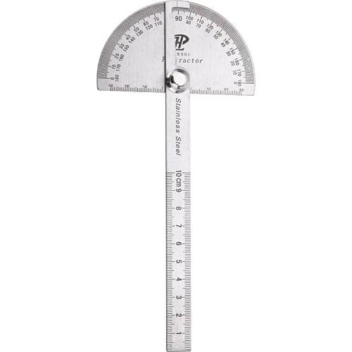 New Style Stainless Steel Protractor Angle Ruler 180 Degree Protractor Angle Finder Rotary Measuring Ruler Machinist Goniometer
