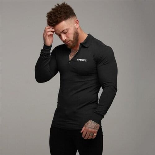 Autumn Brand High Quality Cotton Fashion Slim Fit Long Sleeve Polos Men Fitness Polo Shirt Men Casual Printed Male Tops Clothing