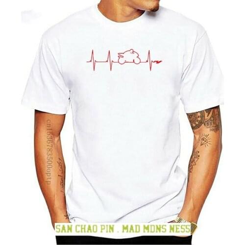 2020 New Cool Tee Shirt T-shirt Japan Motorcycles Heartbeat R1 Moto Superbike