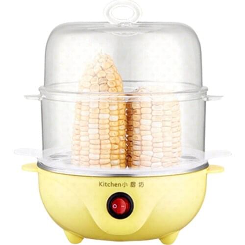 Portable Egg Steamer Kitchenware Double Layer Electric Egg Cooker Boiler Heating Stainless Steel Steamer Pan Cooking Tools