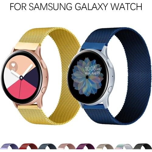 20mm 22mm magnetic strap For Samsung Active 2 40/44mm Gear S3 Frontier bracelet Huawei GT/GT2/2e/Pro Galaxy watch 3/45/42mm band