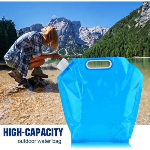 Large Capacity Folding Collapsible Drinking Car Water Bag Carrier Container Outdoor Camping Hiking Picnic Emergency Kits 5L